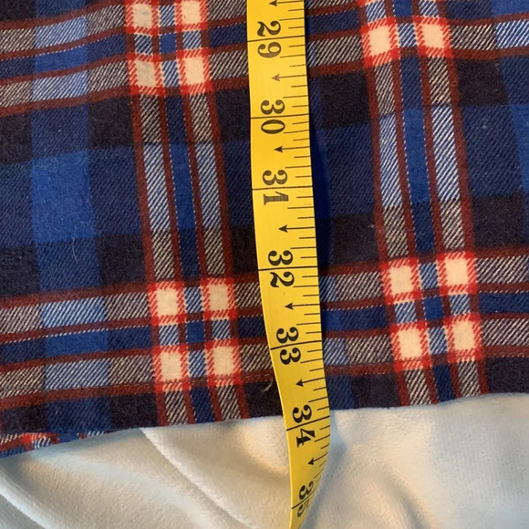 David Harrison A size medium/ large plaid flannel dickie turtleneck dress blue - Picture 8 of 9